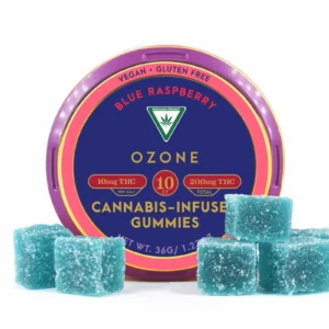 ozone gummies blue raspberry cannabis infused high dose